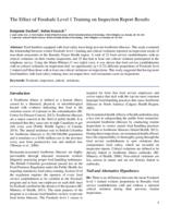 The effect of Foodsafe Level 1 Training on inspection report results