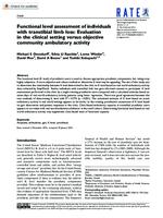 Functional level assessment of individuals with transtibial limb loss