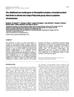 The Additional sex combs gene of Drosophila encodes a chromatin protein that binds to shared and unique Polycomb group sites on polytene chromosomes