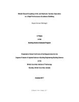 Model-based coupling of air and hydronic system operation in a high performance academic building