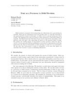Trust as a precursor to belief revision
