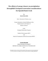 The effects of canopy closure on precipitation throughfall
