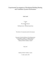 Experimental investigation of residential building heating and ventilation systems performance
