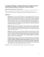 Evaluating the efficiency of chlorine removal from potable tap water using off-gassing, boiling, and filtration treatment methods