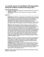Assessing the exposure to formaldehyde of flooring installers during the installation of laminated flooring products