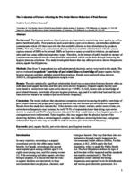 The evaluation of factors affecting the pre-swim shower behaviors of pool patrons
