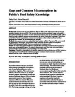 Gaps and common misconceptions in public’s food safety knowledge