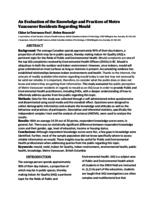 An evaluation of the knowledge and practices of Metro Vancouver residents regarding mould