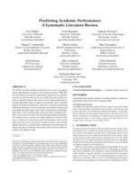 Predicting academic performance