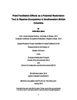 Plant facilitation effects as a potential restoration tool in riparian ecosystems in Southwestern British Columbia