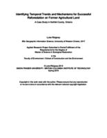 Identifying temporal trends and mechanisms for successful reforestation on former agricultural land