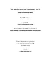 Field experiment on the effect of interior living walls on indoor environmental quality