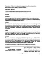Association of electronic cigarette usage and nicotine consumption frequency of young adults in British Columbia
