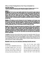 Efficacy of hand washing beeswax food wrap in household use