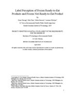 Label perception of frozen ready-to-eat products and frozen not-ready-to-eat product