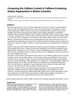 Comparing the caffeine content of caffeine-containing dietary supplements in British Columbia