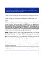 Prevelance of Listeria in produce