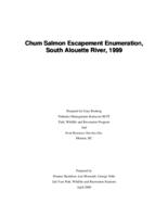 Chum salmon escapement enumeration, 1999