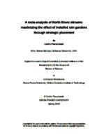 A meta-analysis of North Shore streams: maximizing the effect of installed rain gardens through strategic placement