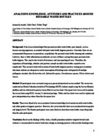 Analyzing knowledge, attitudes and practices around reusable water bottles