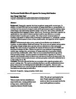 The perceived health effects of e-cigarette use among adult smokers