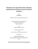 Restoration of the upper Salmon River watershed: projected effects of diversion removal on salmonid abundance