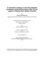 A restoration strategy to avert the projected ecological, social and economic risks of Lost Lagoon in Stanley Park, British Columbia