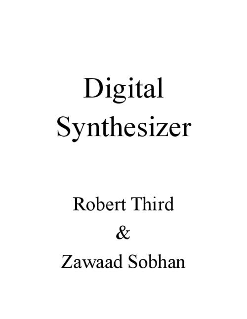 Digital synthesizer The BCIT cIRcuit