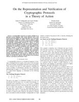 On the representation and verification of cryptographic protocols in a theory of action